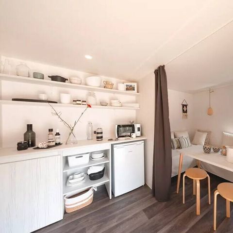 Bungalow toilé 4 personnes - Coco Sweet | 2 Ch. | 4 Pers. | Terrasse surélevée | Sans SDB | Clim.