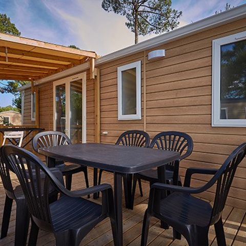 BUNGALOW 6 personnes -  Comfort | 3 Ch. | 6 Pers. | Terrasse surélevée | 1 SDB | Clim. | TV