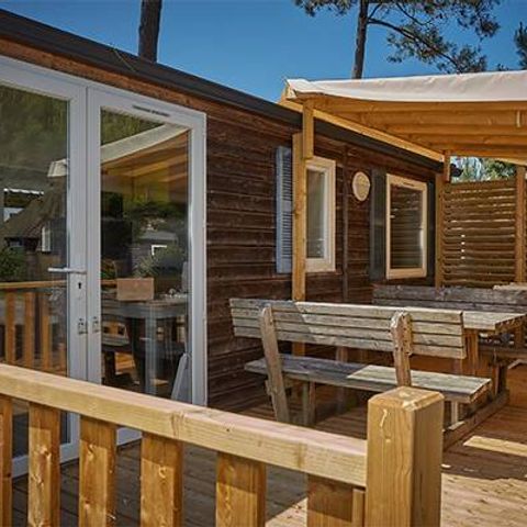 BUNGALOW 6 personnes - Mobil-home | Comfort | 3 Ch. | 6 Pers. | Terrasse surélevée | 1 SDB