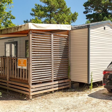 BUNGALOW 4 personnes - Comfort | 2 Ch. | 4 Pers. | Terrasse surélevée | 1 SDB | Clim. | TV