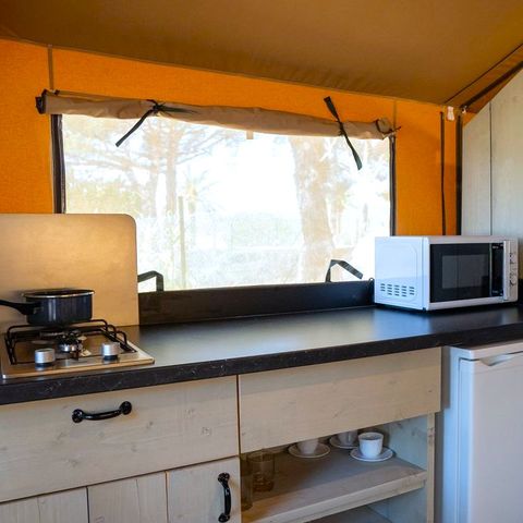 TENTE TOILE ET BOIS 4 personnes - Safari Salguer