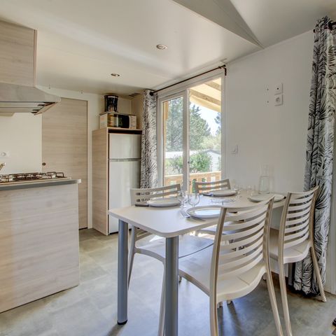 BUNGALOW 6 personnes - Comfort XL | 2 Ch. | 4/6 Pers. | Terrasse surélevée | Clim.
