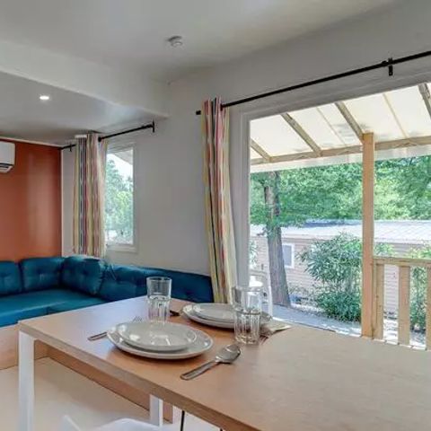 BUNGALOW 6 personnes - Mobil-home | Premium | 3 Ch. | 6 Pers. | Terrasse surélevée | Clim.