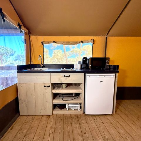 Tente en toile et en bois 2 personnes - Tente Montgrí