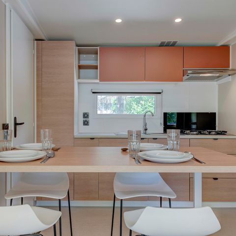 BUNGALOW 6 personnes - Mobil-home | Premium Azure | 3 Ch. | 6 Pers. | Terrasse surélevée | Clim.