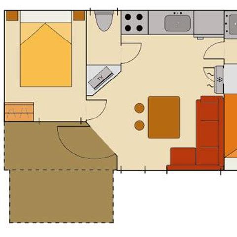 BUNGALOW 4 personnes - Climatisation