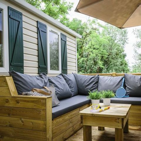 BUNGALOW 6 personnes - Premium | 3 Ch. | 6 Pers. | Terrasse Lounge | Clim. | TV