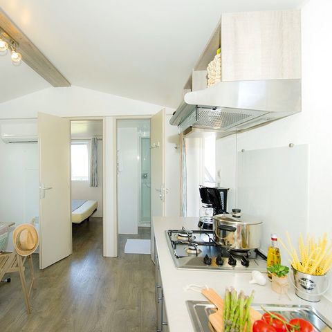 BUNGALOW 6 personnes - Classic XL | 3 Ch. | 4/6 Pers. | Terrasse surélevée | Clim.