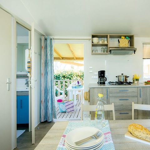BUNGALOW 6 personnes - Classic XL | 3 Ch. | 4/6 Pers. | Terrasse surélevée | Clim.