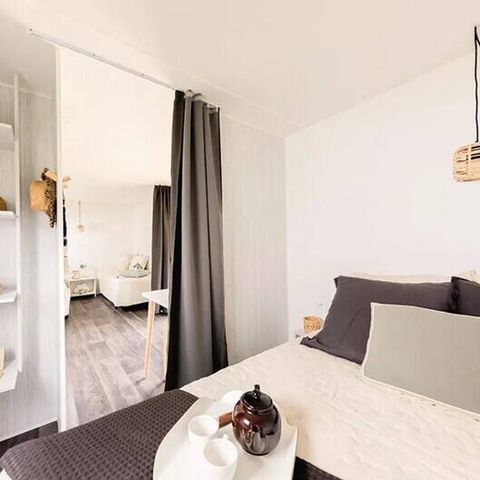 TENTE TOILE ET BOIS 4 personnes - Coco Sweet | 2 Ch. | 4 Pers. | Terrasse surélevée | 1 SDB | Clim. | TV