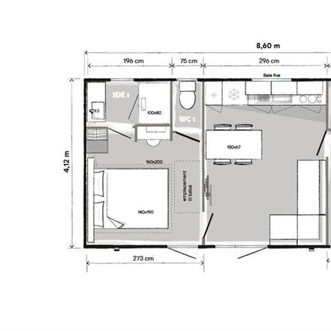 BUNGALOW 4 personnes - Cottage Premium 33m² - Climatisé 4 pers