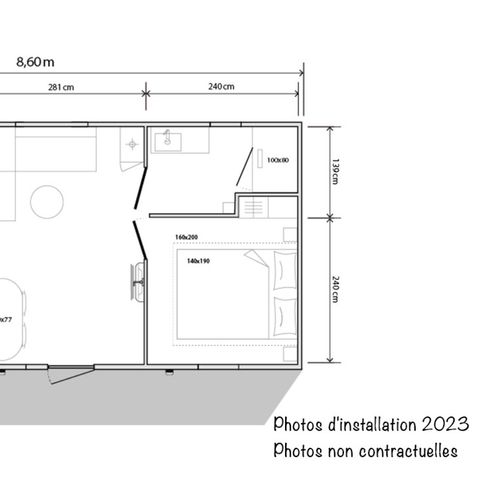 BUNGALOW 4 personnes - New Loggia 32m² Clim TV