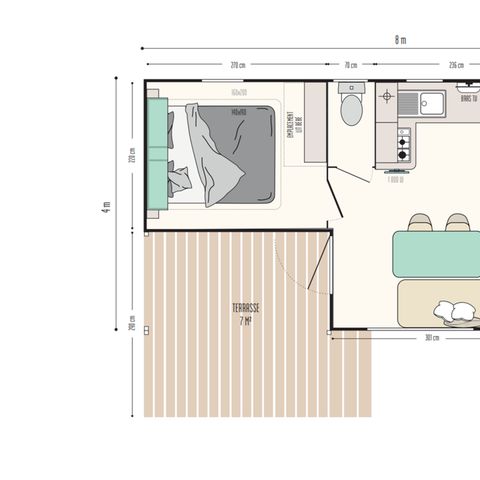BUNGALOW 4 personnes - New Family 24m² Clim TV