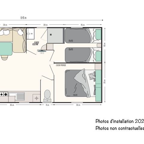 BUNGALOW 4 personnes - New Family 25m² Clim TV