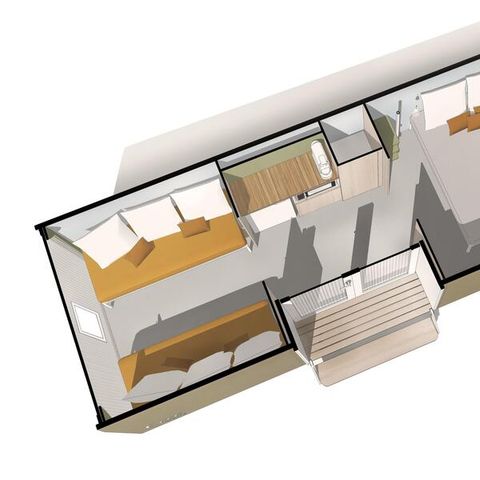 TENTE 4 personnes - Tente Ciela Coco Sweet - 2 chambres (sans sanitaire)