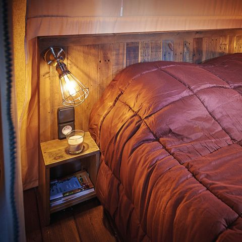 TENTE TOILE ET BOIS 7 personnes - Tente Ciela Nature Lodge - 2 chambres - Cuisine équipée – Salle de bain