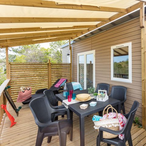 BUNGALOW 6 personnes - Premium | 3 Ch. | 6 Pers. | Terrasse surélevée | Clim.