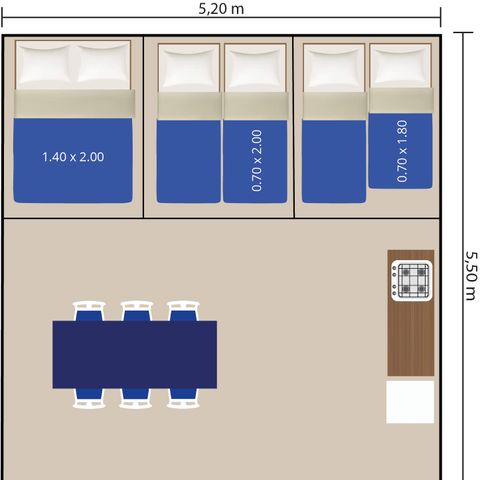 TENTE 6 personnes - Lanterna - Tente bungalow de luxe
