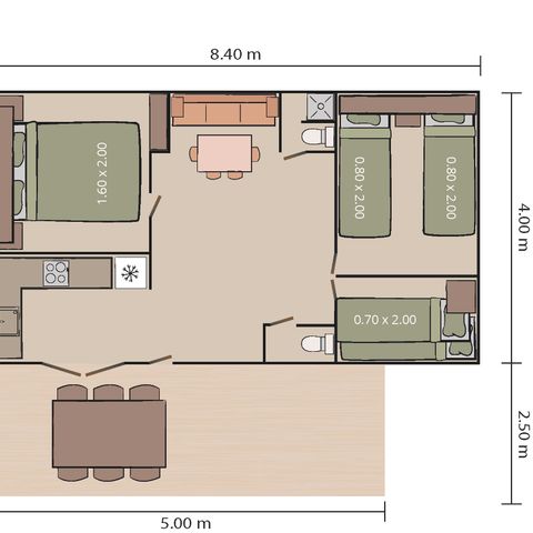 Mobilhome 5 personnes - Lanterna - Mobile home Malte