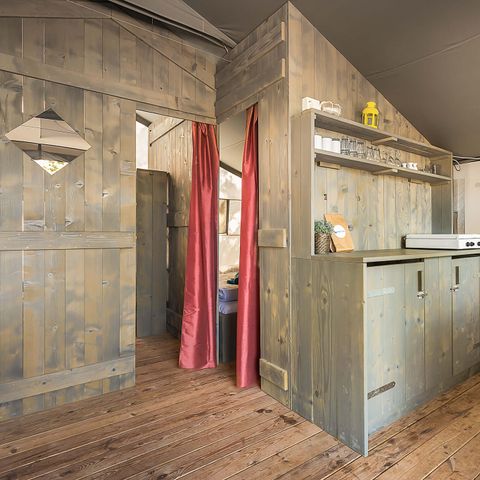 Tente en toile et en bois 5 personnes - Lanterna - Tente safari de luxe (6P)