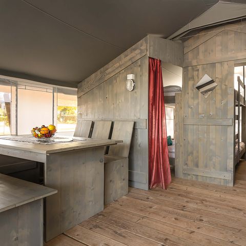 Tente en toile et en bois 5 personnes - Lanterna - Tente safari de luxe (6P)