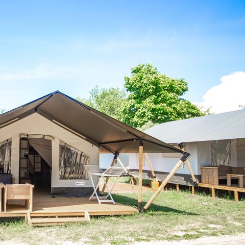 Tente en toile et en bois 5 personnes - Lanterna - Tente Safari Confort