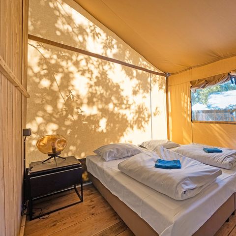 Tente en toile et en bois 5 personnes - Lanterna - Tente Safari Lodge + air conditionné (6P)