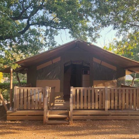 Tente en toile et en bois 5 personnes - Lanterna - Tente Safari Relax