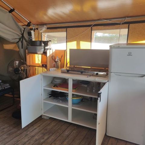 Tente en toile et en bois 5 personnes - Lanterna - Tente safari Harmony