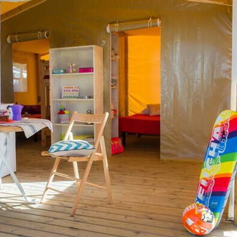 TENTE TOILE ET BOIS 5 personnes -  2 Ch. | 5 Pers. | Terrasse simple | Sans Salle de Bain
