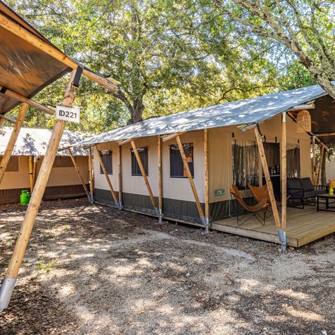 Tente en toile et en bois 5 personnes - Safari tent Lodge