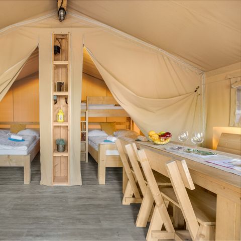 Tente en toile et en bois 5 personnes - Safari tent Lodge