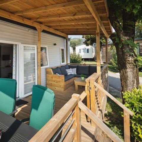 BUNGALOW 6 personnes - Mobil-home | Premium | 3 Ch. | 6 Pers. | Terrasse Lounge | Clim. | TV