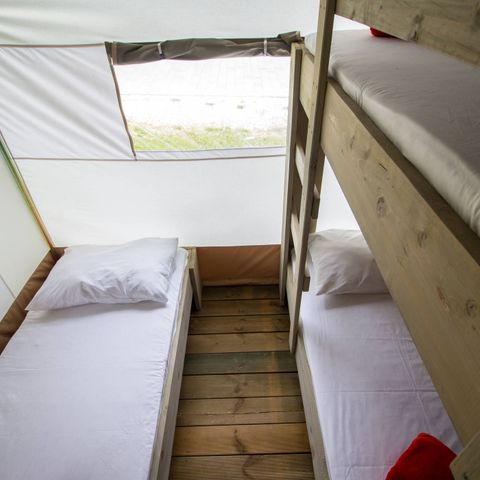TENTE TOILE ET BOIS 4 personnes - SAFARITENT (SANS SANITAIRES)