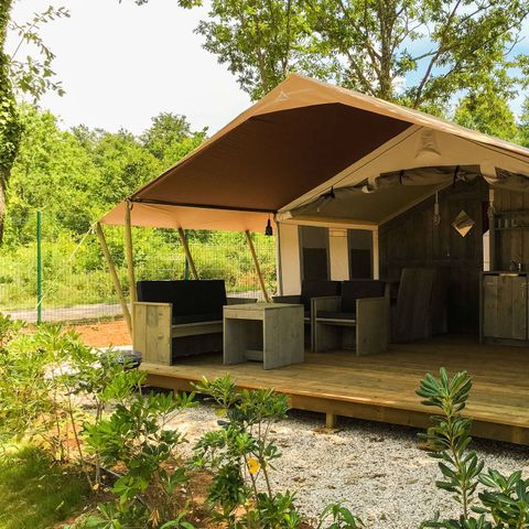 TENTE TOILE ET BOIS 4 personnes - SAFARITENT XXL