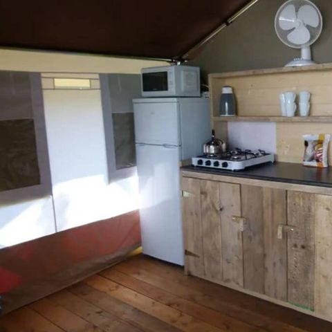 TENTE TOILE ET BOIS 4 personnes - SAFARITENT RELAX (SANS SANTAIRES)