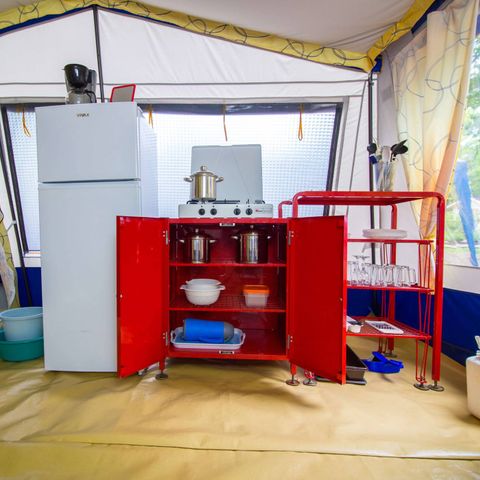 TENTE TOILE ET BOIS 4 personnes - BUNGALOW TENT LUXE (SANS SANITAIRES)