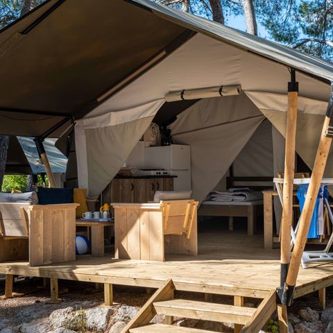 TENTE TOILE ET BOIS 4 personnes - Safaritent Comfort