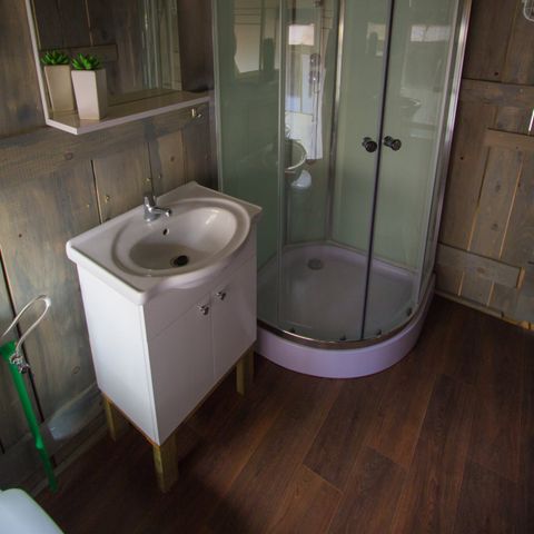 TENTE TOILE ET BOIS 4 personnes - Bijela Uvala - Tente safari + sanitaires