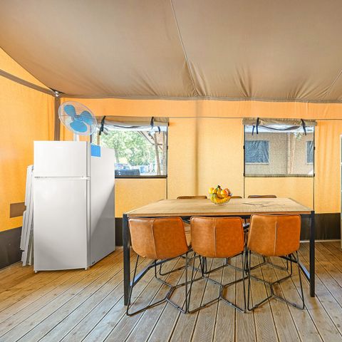 Tente en toile et en bois 4 personnes - Bijela Uvala - Tente Safari Lodge + air conditionné (6P)