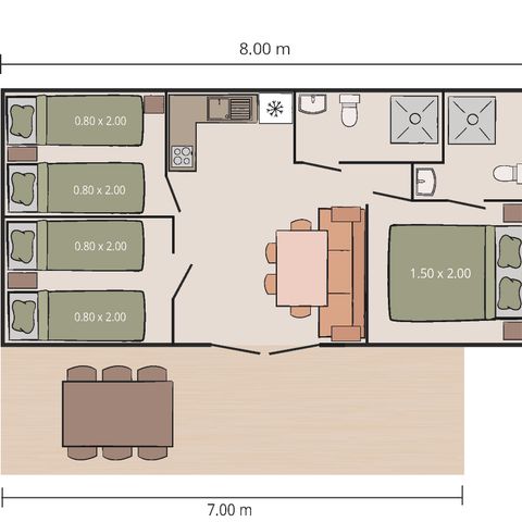 Mobilhome 4 personnes - Bijela Uvala - Mobile home Funtana