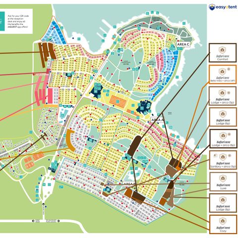 TENTE TOILE ET BOIS 4 personnes - Bijela Uvala - Tente safari + sanitaires + climatisation (5P)