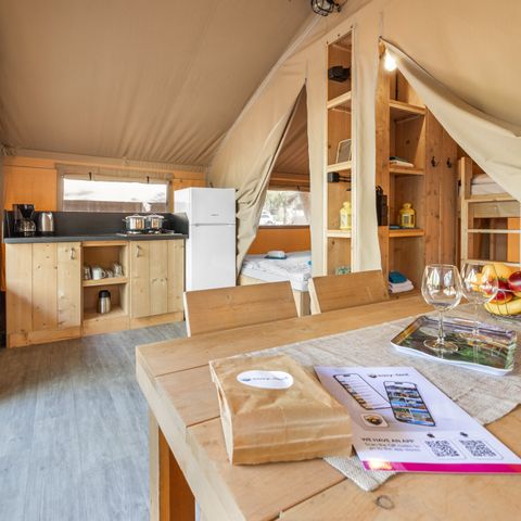 TENTE TOILE ET BOIS 4 personnes - Bijela Uvala - Tente Safari Lodge + air conditionné (5P)