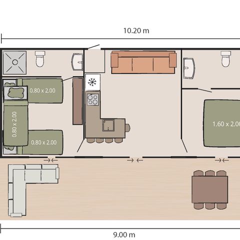 BUNGALOW 4 personnes - Bijela Uvala - Mobile home Pula
