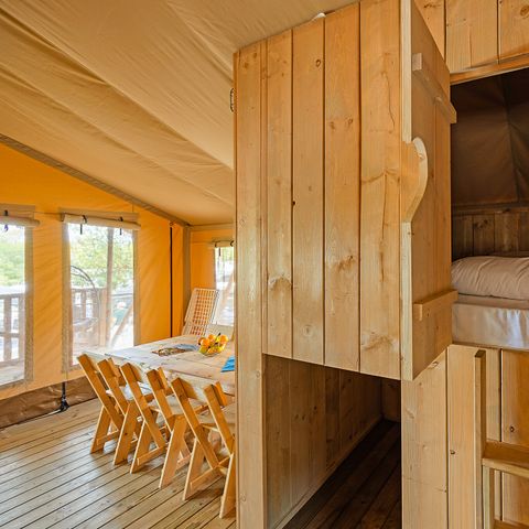 TENTE TOILE ET BOIS 4 personnes - Bijela Uvala - Tente Safari + sanitaires + air conditionné (6P)