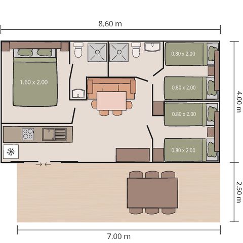 BUNGALOW 4 personnes - Bijela Uvala - Mobile home Porec