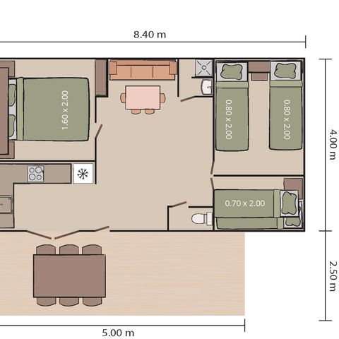 BUNGALOW 4 personnes - Bijela Uvala - Mobile home Malte