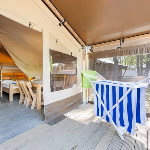 TENTE TOILE ET BOIS 4 personnes - Bijela Uvala - Tente Safari Cozy