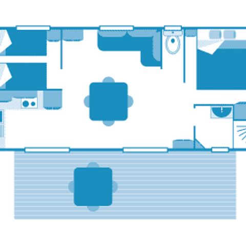 Mobilhome 5 personnes - Cottage 4/5p 2ch ***