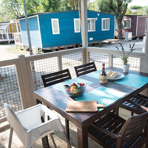 BUNGALOW 6 personnes - Comfort XL | 2 Ch. | 4/6 Pers. | Terrasse | 2 SDB | Clim.